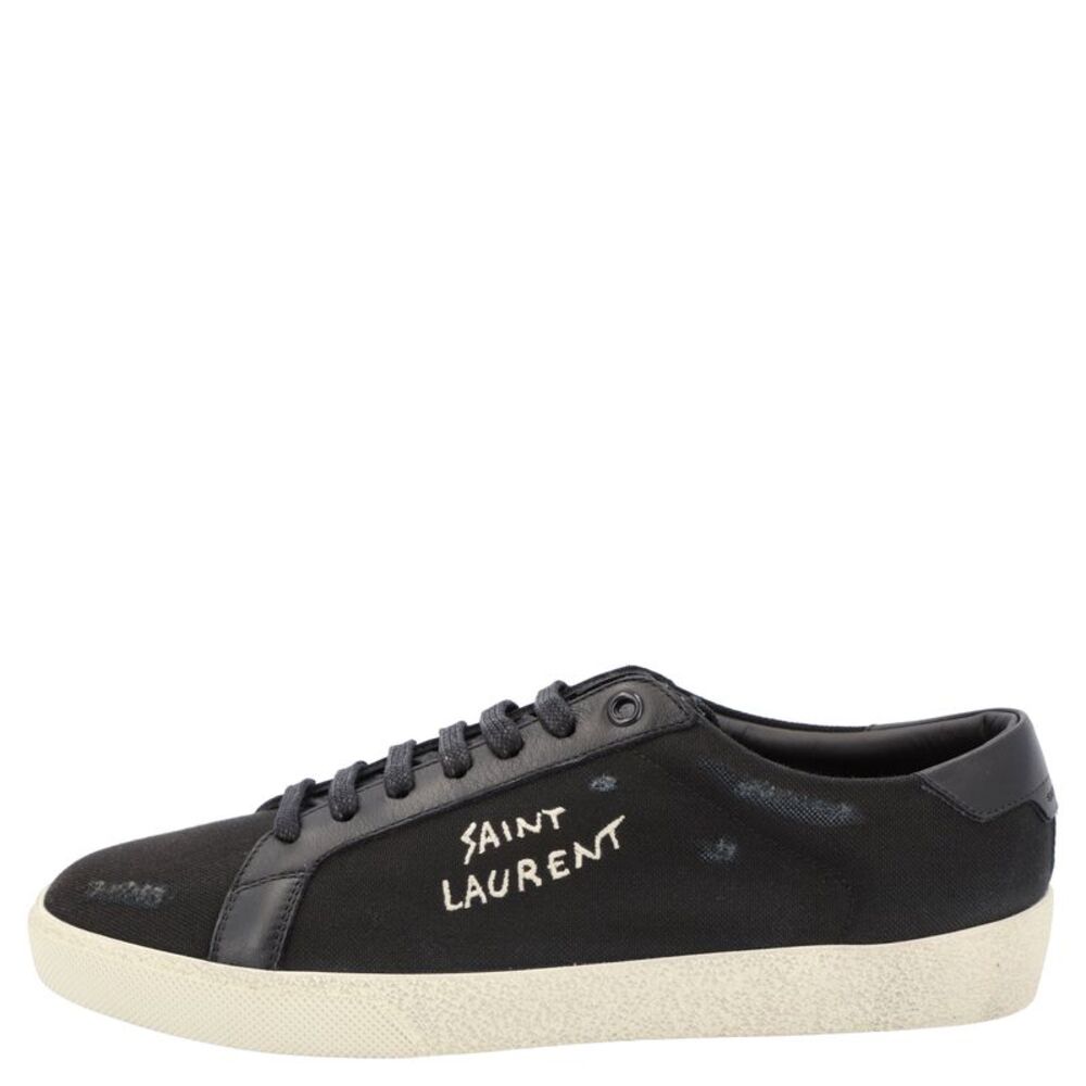 Saint Laurent Court Classic Sl/06 Embroidered Sneakers Black - Picture 2 of 6